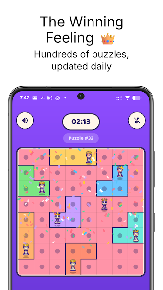 Queens puzzle progress screen
